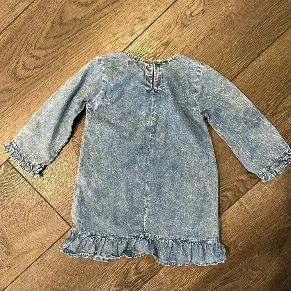 7 For All Mankind Little Girl Lightweight Stone Wash Denim Dress Size 4T